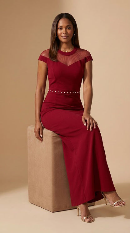 Vestido rojo largo / AO179