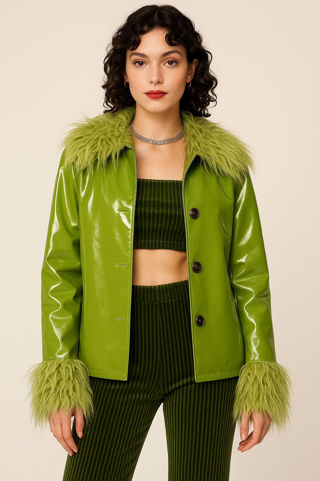 Chaqueta con flecos / V34 image 2