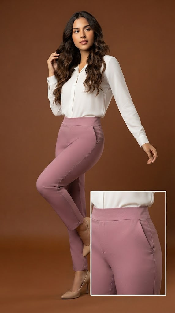 Pantalón palazzo rosado / ANE1001-3