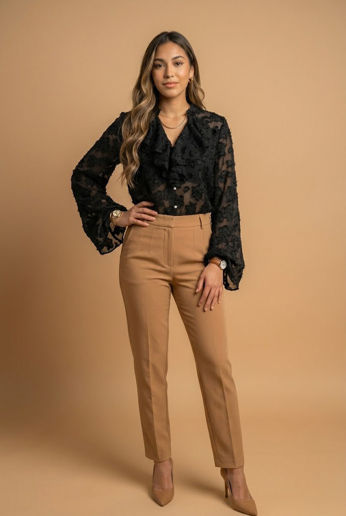 Blusa de Encaje Transparente / ANB26046