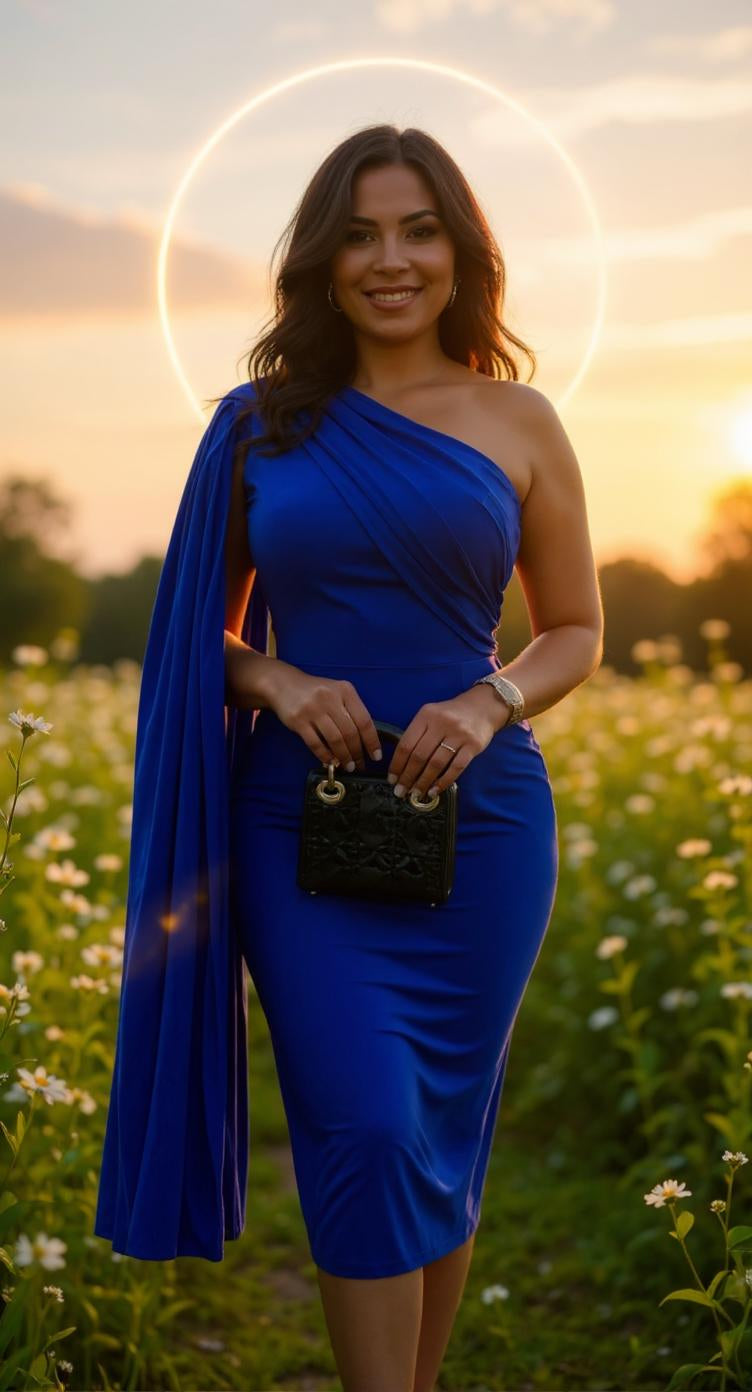 Vestido azul marca AOMEI / AO135 image 0