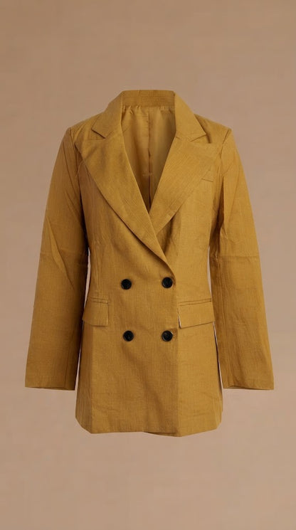Blazer Camel Elegante Moderno / ANBL2634
