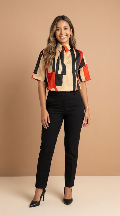 Blusa Estampada Geométrica / ANB26077
