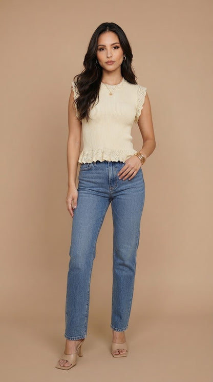 Top Beige con Volantes / ANB26063
