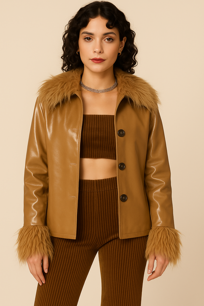 Chaqueta con flecos / V34 image 3