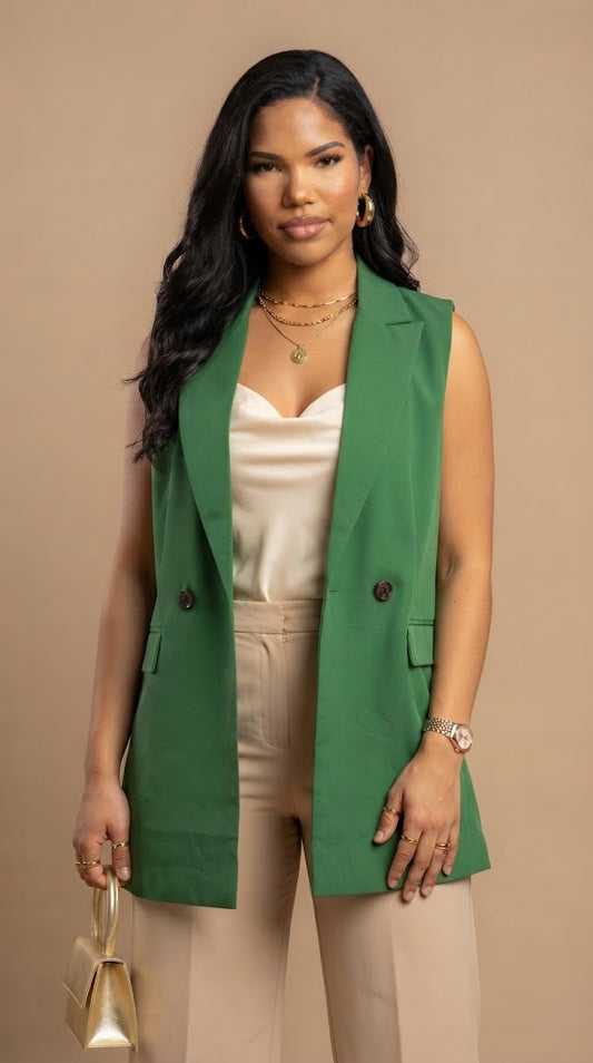 Blazer Verde Elegante Formal / ANBL2635