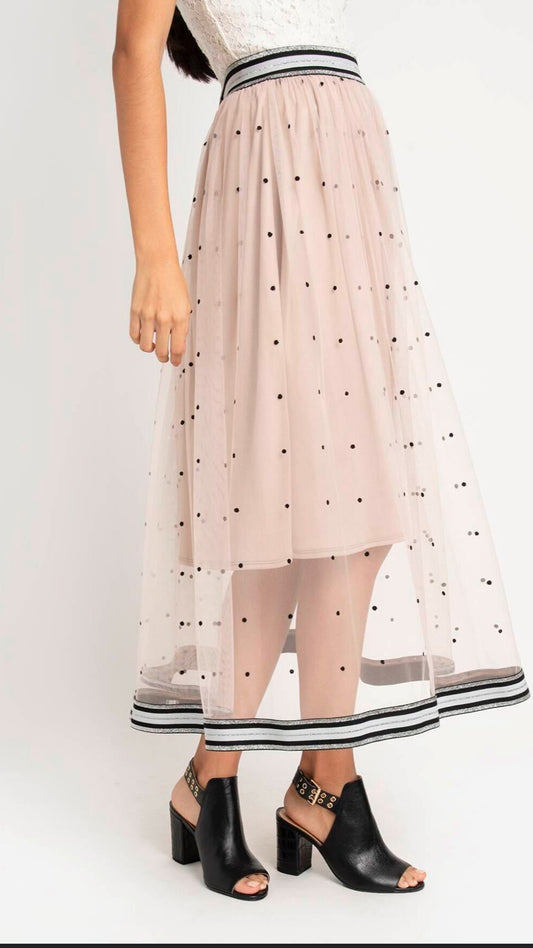 Falda midi con puntos / P8 image 0