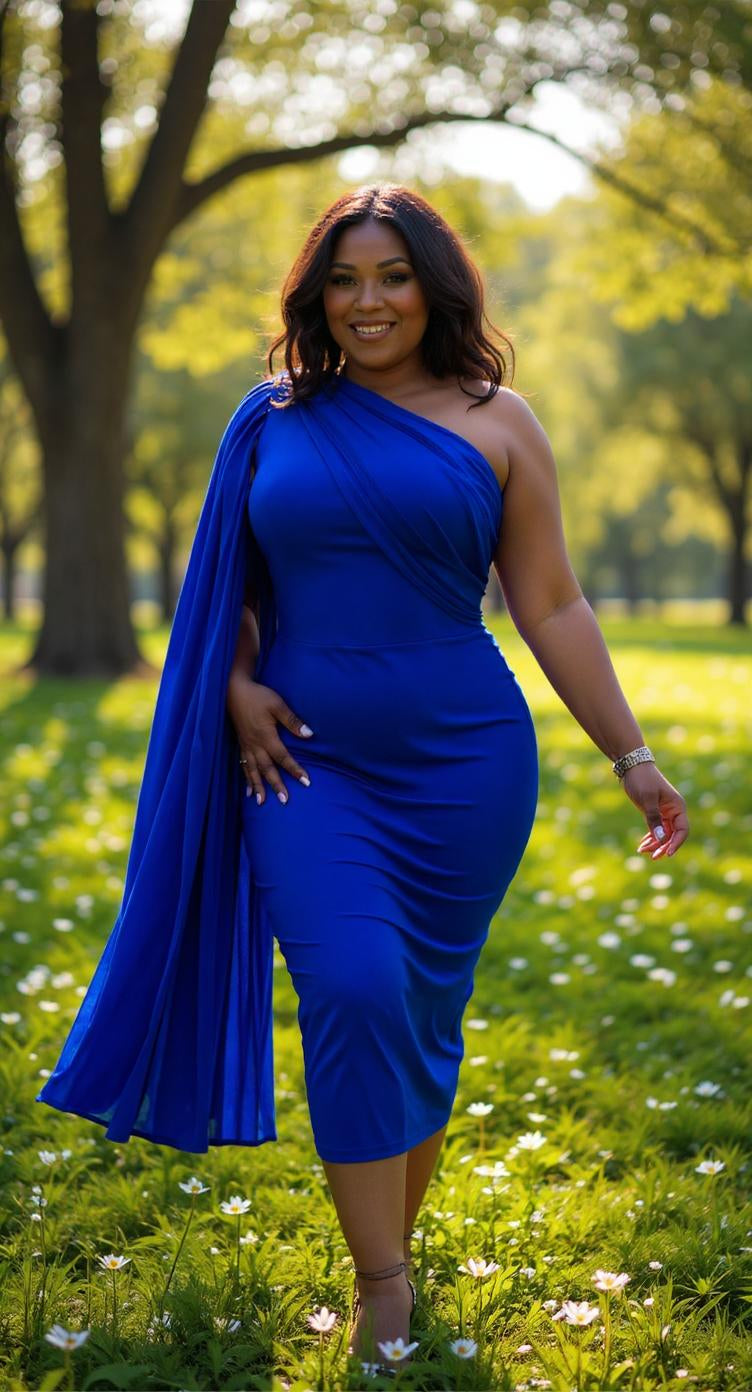 Vestido azul marca AOMEI / AO135 image 2