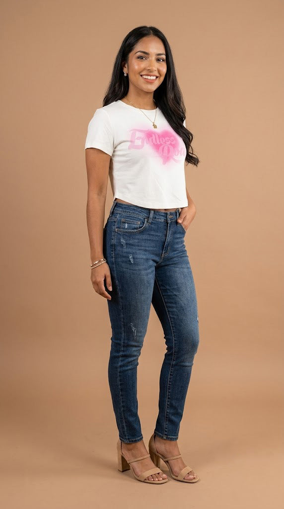 Camiseta Blanca Corazón / ANB26106