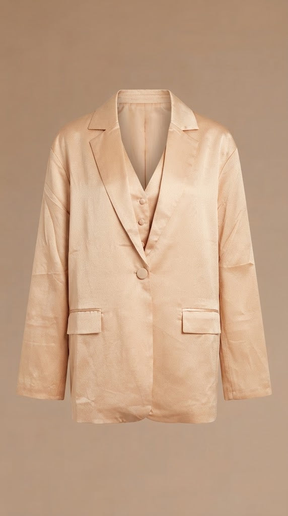 Blazer beige clásico – ANBL2601