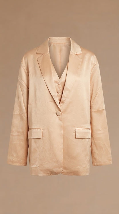 Blazer beige clásico – ANBL2601