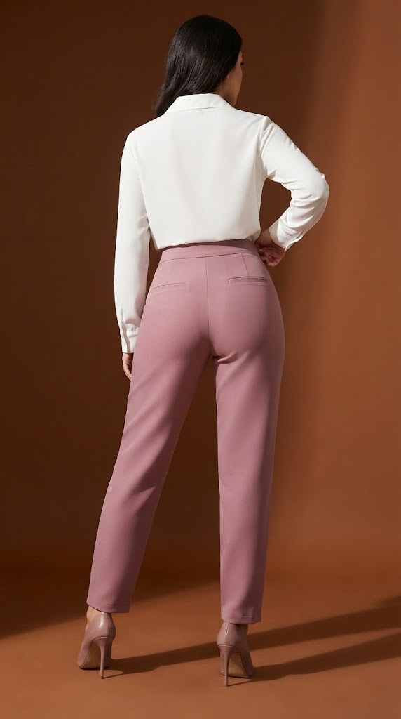 Pantalón palazzo rosado / ANE1001-3