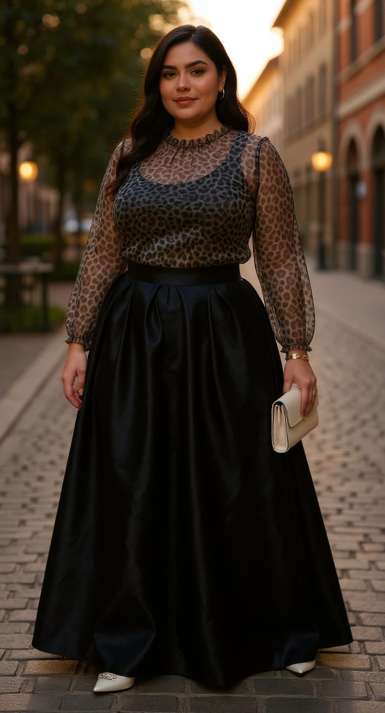 Blusa semitransparente estilo clásico/ AO18 image 1