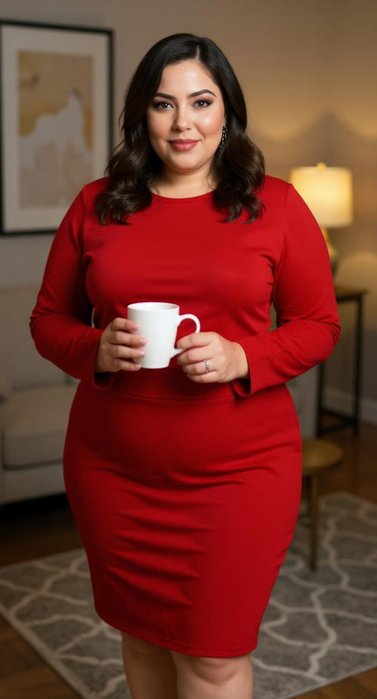 Conjunto rojo manga larga / AO38 image 3