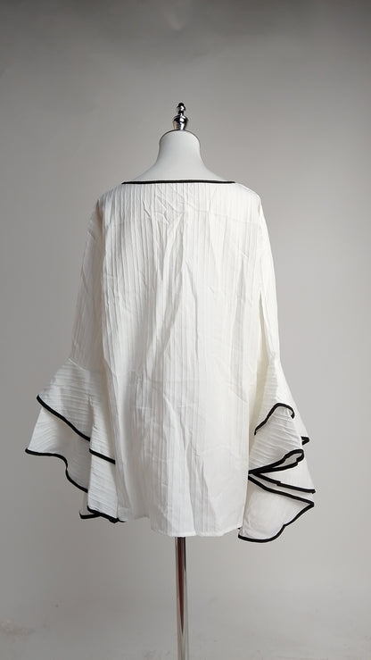 Blusa Blanco y Negro Elegante / SH100