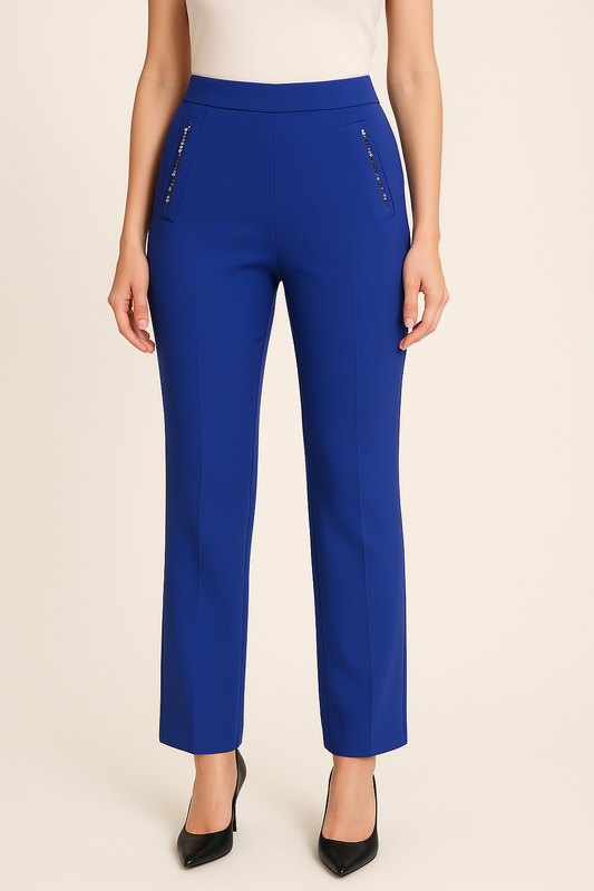 Pantalón azul eléctrico recto / P52 image 0