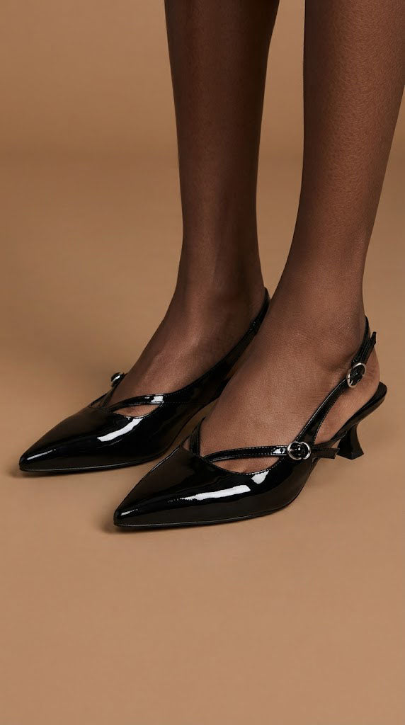Tacones Negros Brillante / Z260139