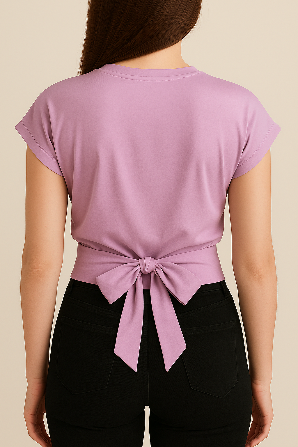 Camiseta lila con print "MR&ER" /P368 image 1