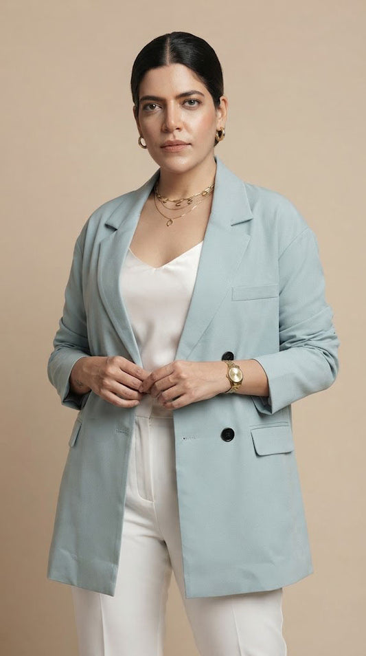 Blazer Oversize Azul / ANBL2679