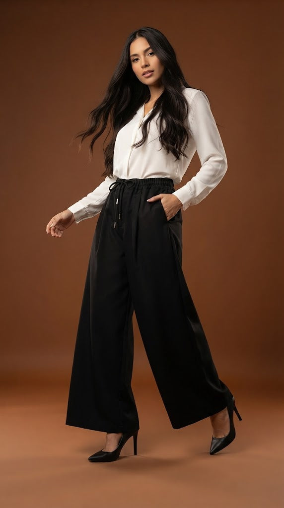 Pantalón Negro Palazzo Premium / ANE1001-63