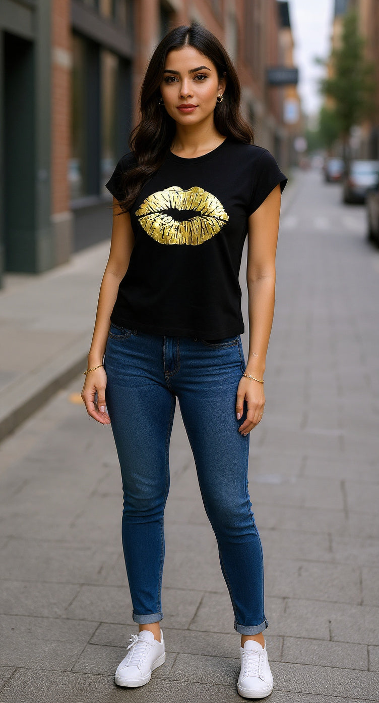 Camiseta Negra Beso/S40   3XL image 1