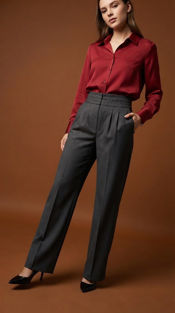 Pantalón doble tiro alto / P191