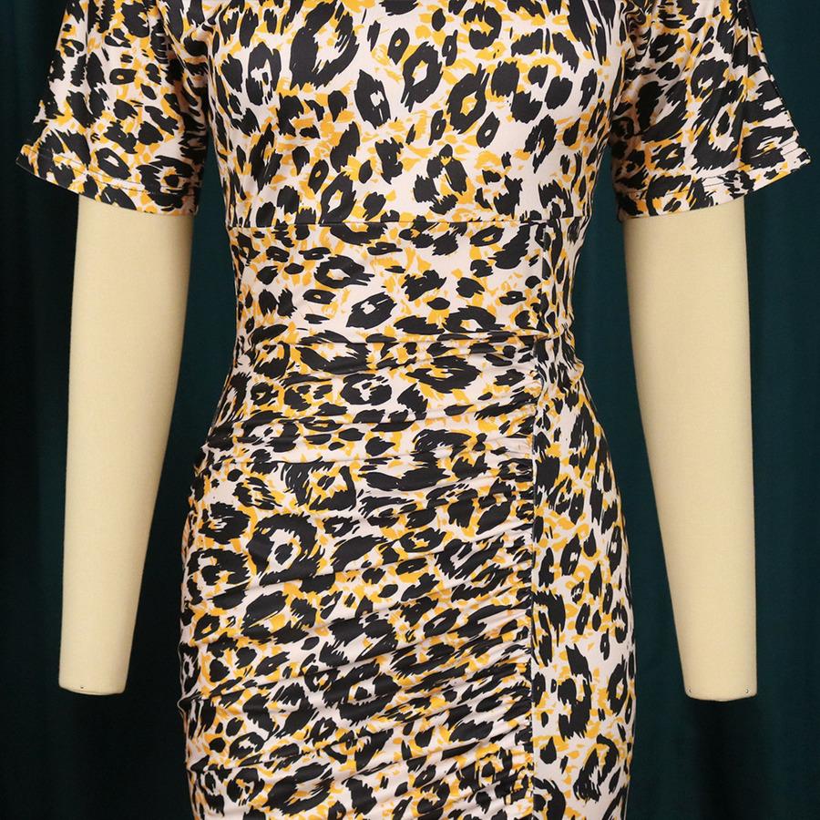 Vestido animal print largo con abertura AOMEI / AO76 image 1