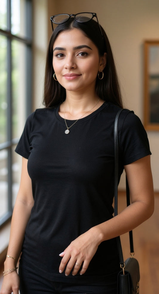 Camiseta negra básica / P268 image 0