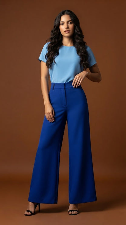 Pantalón Palazzo Azul Rey / ANE1001-45