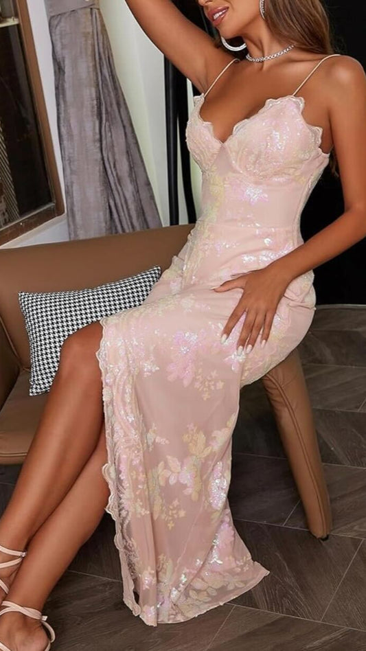 Vestido Largo Ajustado con Abertura / V291 image 1