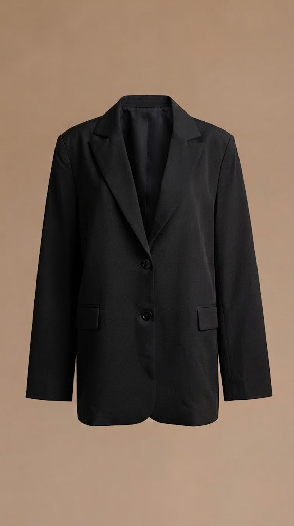 Blazer Negro Oversize Elegante / ANBL2643