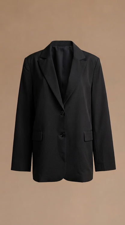 Blazer Negro Oversize Elegante / ANBL2643