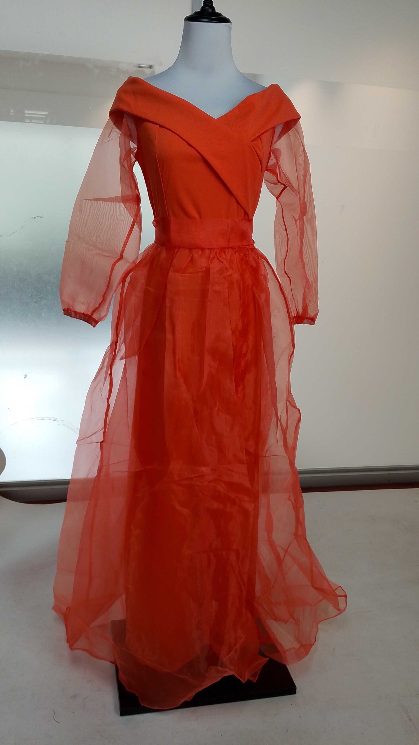 Vestido naranja tul /AO119 image 2