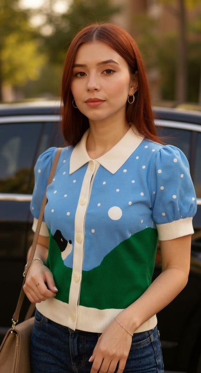 Blusa tipo sweater azul / P279 image 0