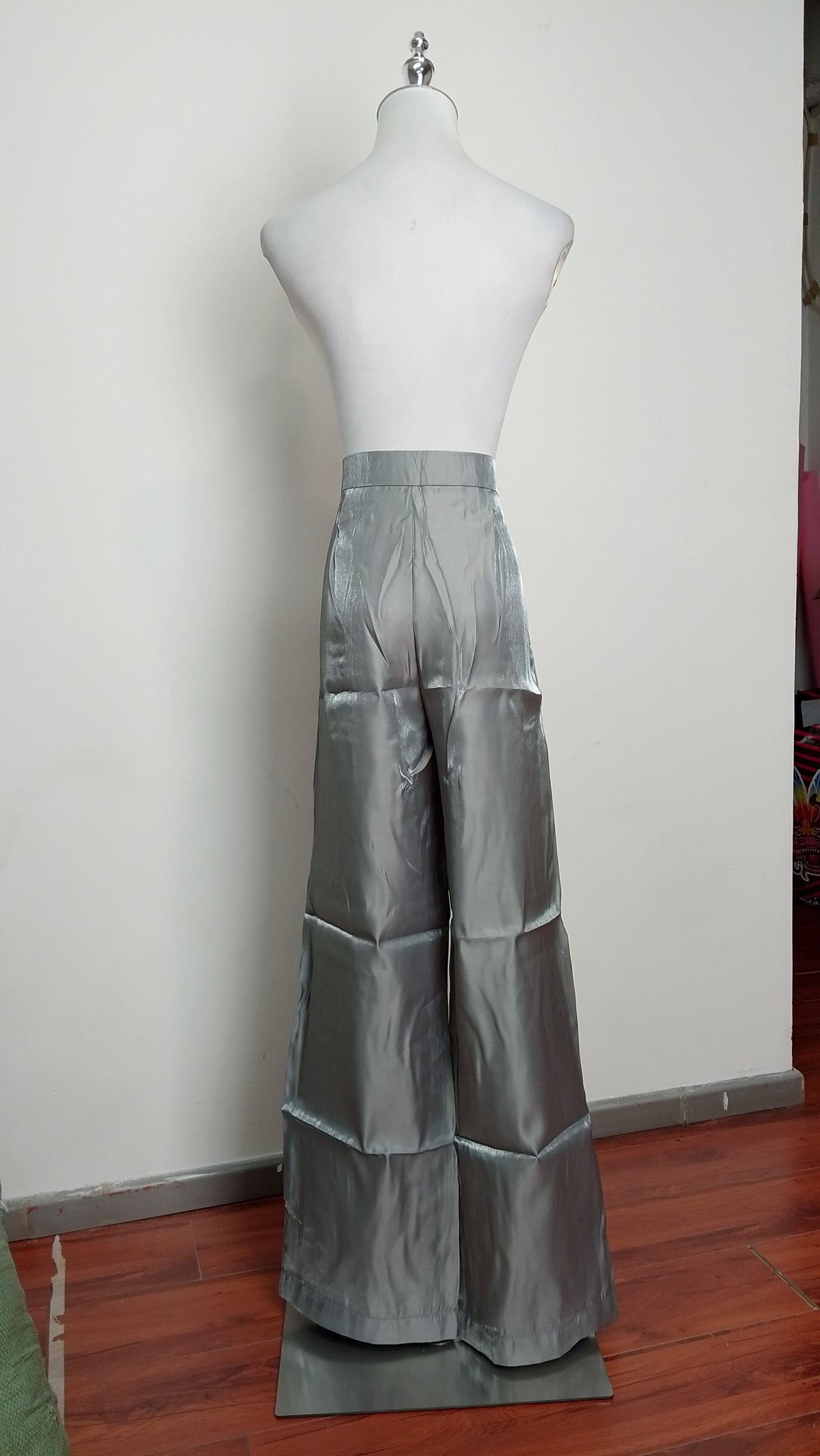 Pantalón palazzo plateado / ANE1001-78