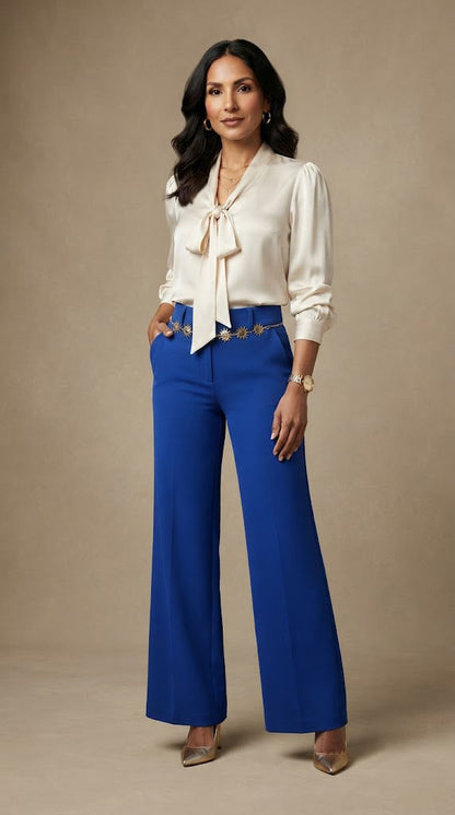 Pantalón Palazzo Azul Rey / ANE1001-45