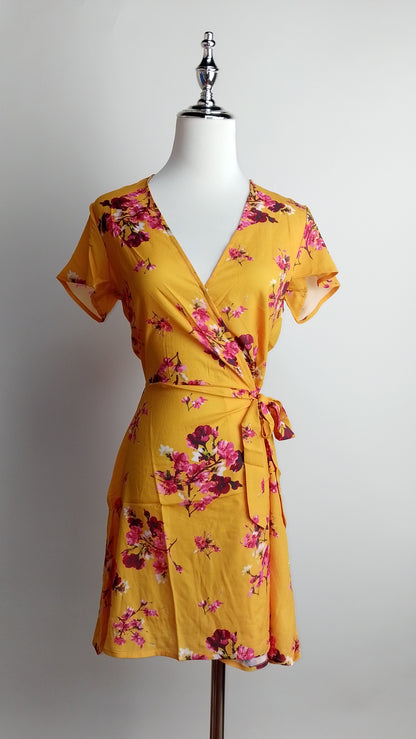 Vestido largo floreado mostaza /ANV11 image 1