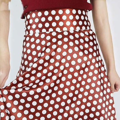 Falda midi de lunares en tela fluida/ AO20 image 4