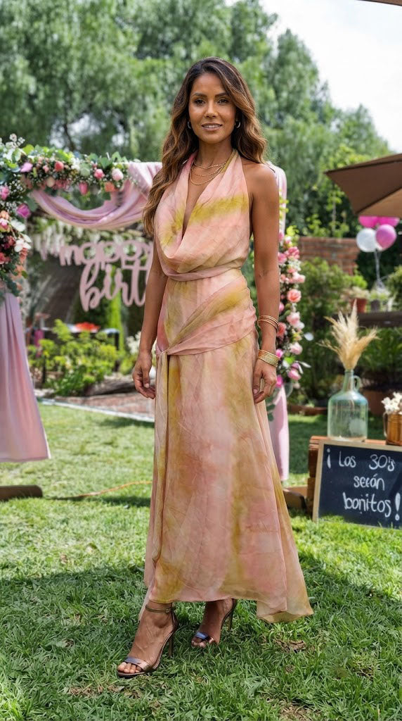 Vestido Rosa Elegante / SH105