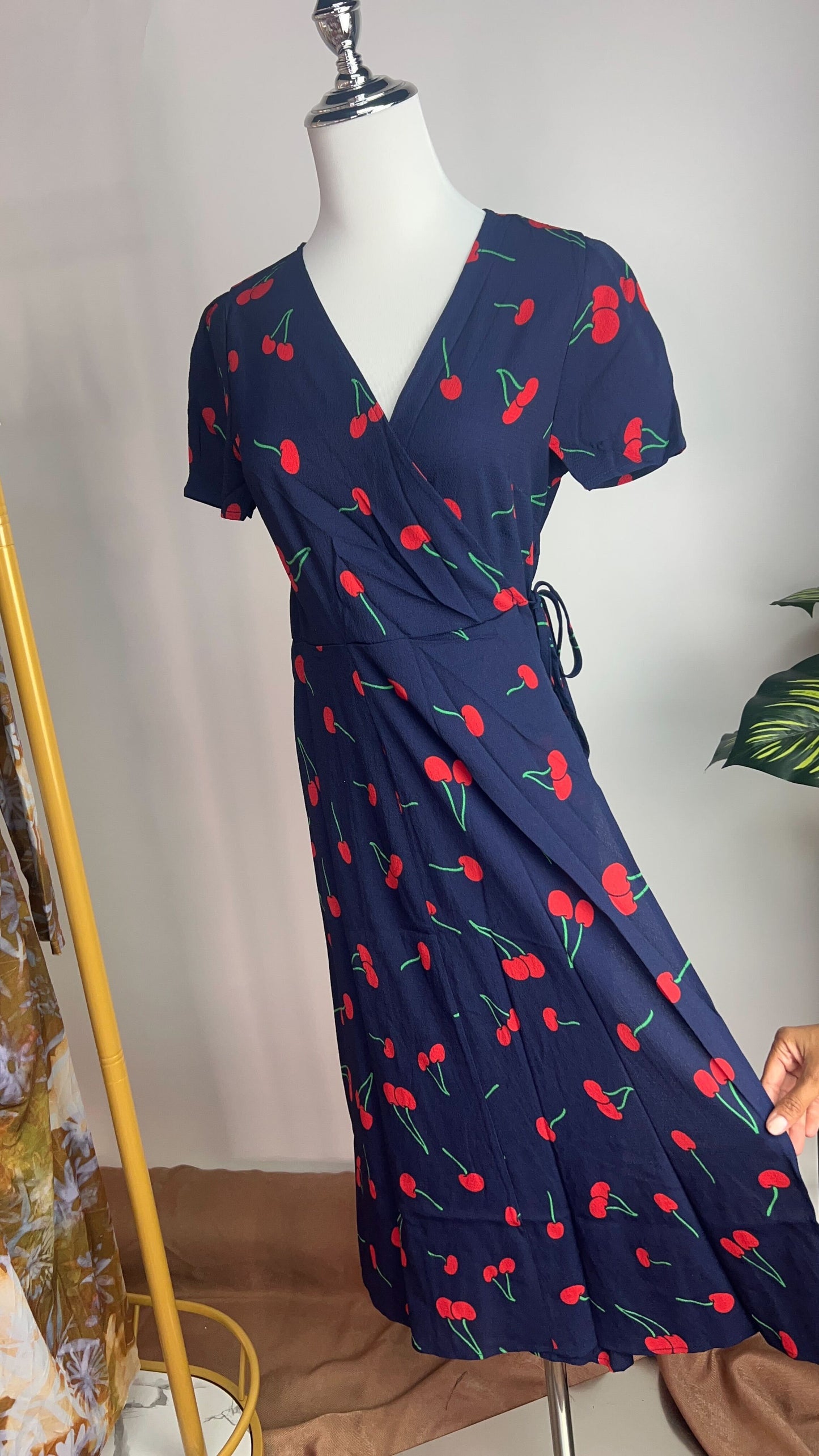 Vestido azul marino con corazones rojos /ANV03 image 2