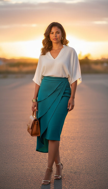 Falda con vuelos / AO151 image 0