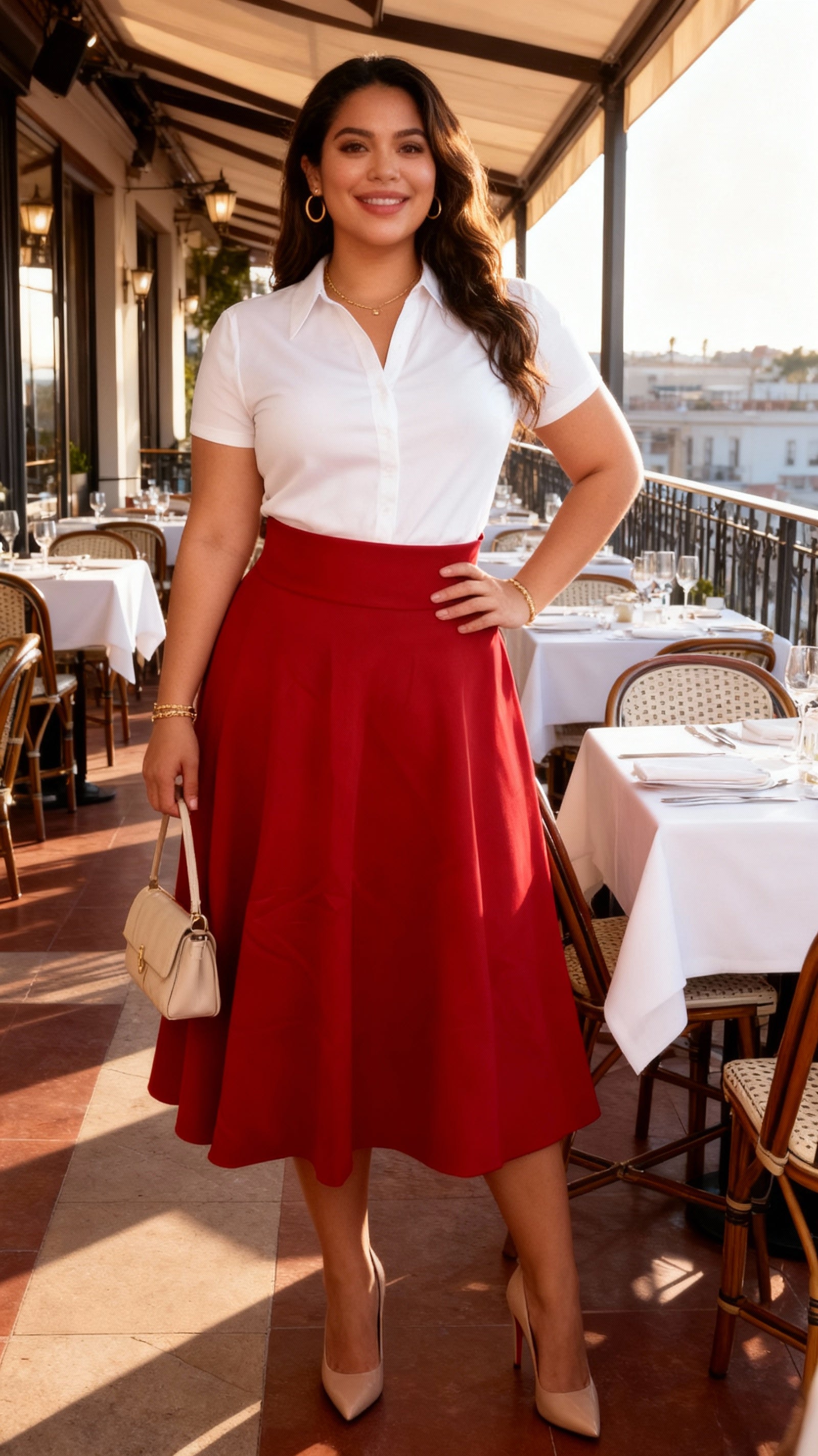 Falda con pliegos / AO155 image 2