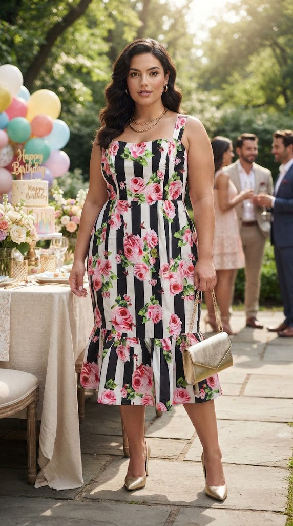Vestido floral con tirantes / AO25