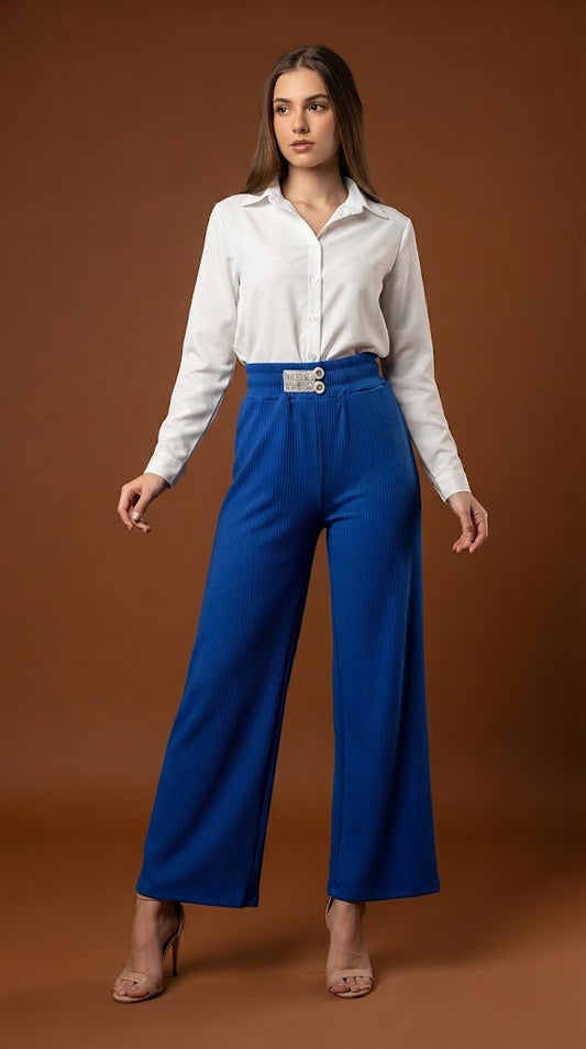 Pantalón azul eléctrico wide leg / ANE1001-29