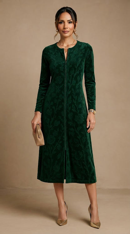 Vestido verde terciopelo largo AOMEI / AO96