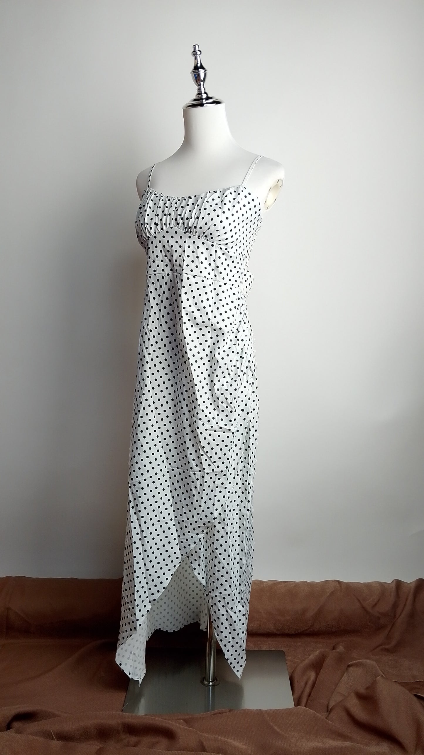 Vestido blanco con lunares negros /ANV15 image 3