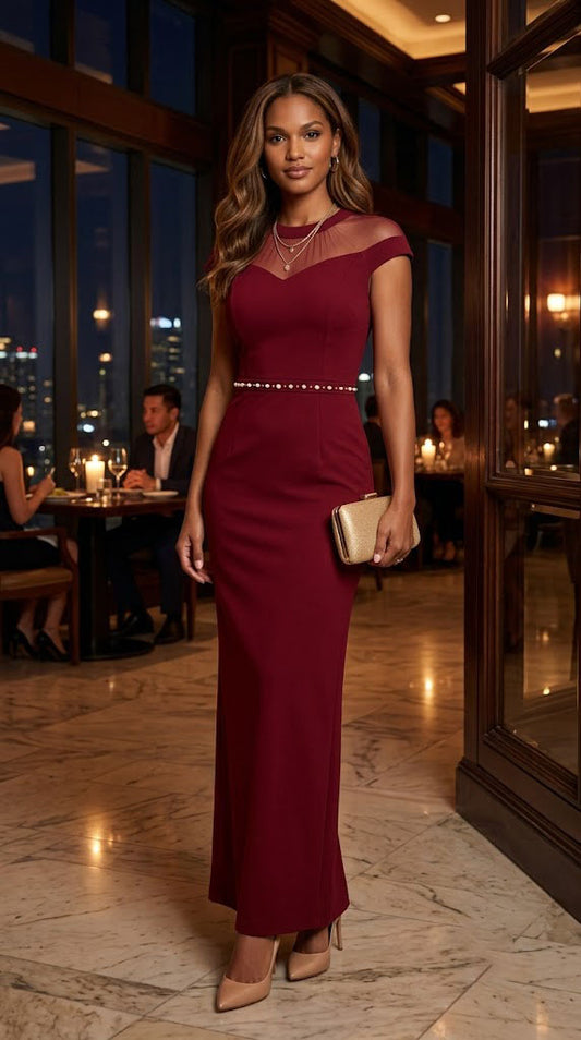 Vestido rojo largo / AO179