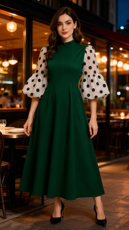 Vestido con mangas lunares / AO114 image 2