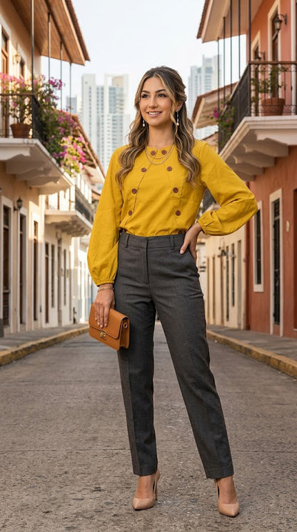 Blusa mostaza /AO111