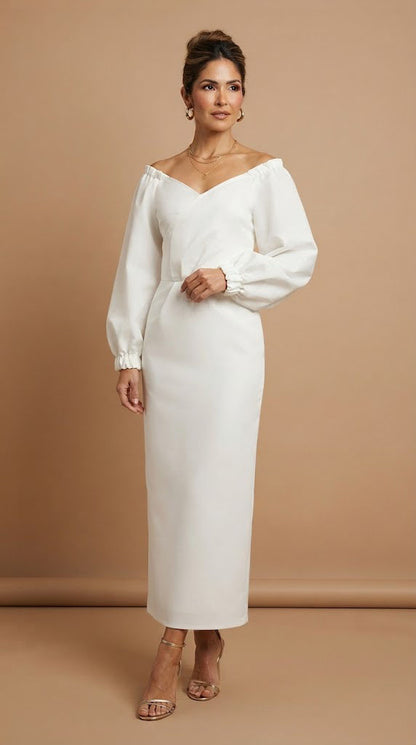 Vestido blanco elegante / AO35